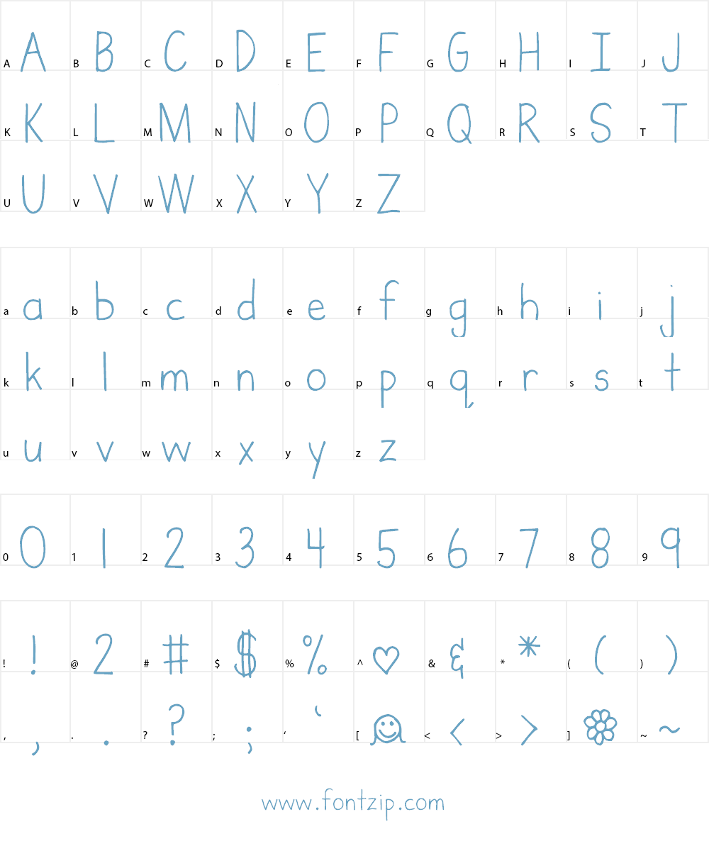 DJB MrsWebster Font Character